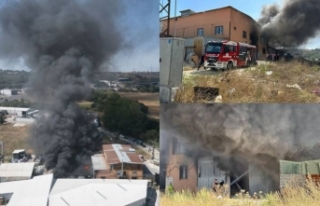 Tekirdağ'da geri dönüşüm tesisinde yangın;...